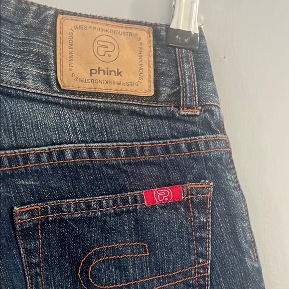 Y2K Blue Flare Wide Leg Jeans Phink Industries Size 11 - Picture 4 of 5